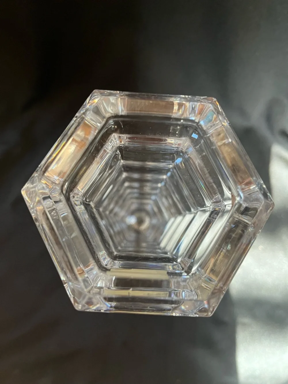 Clear Glass Crystal Column Vase - Elegant Accent.  Mikasa